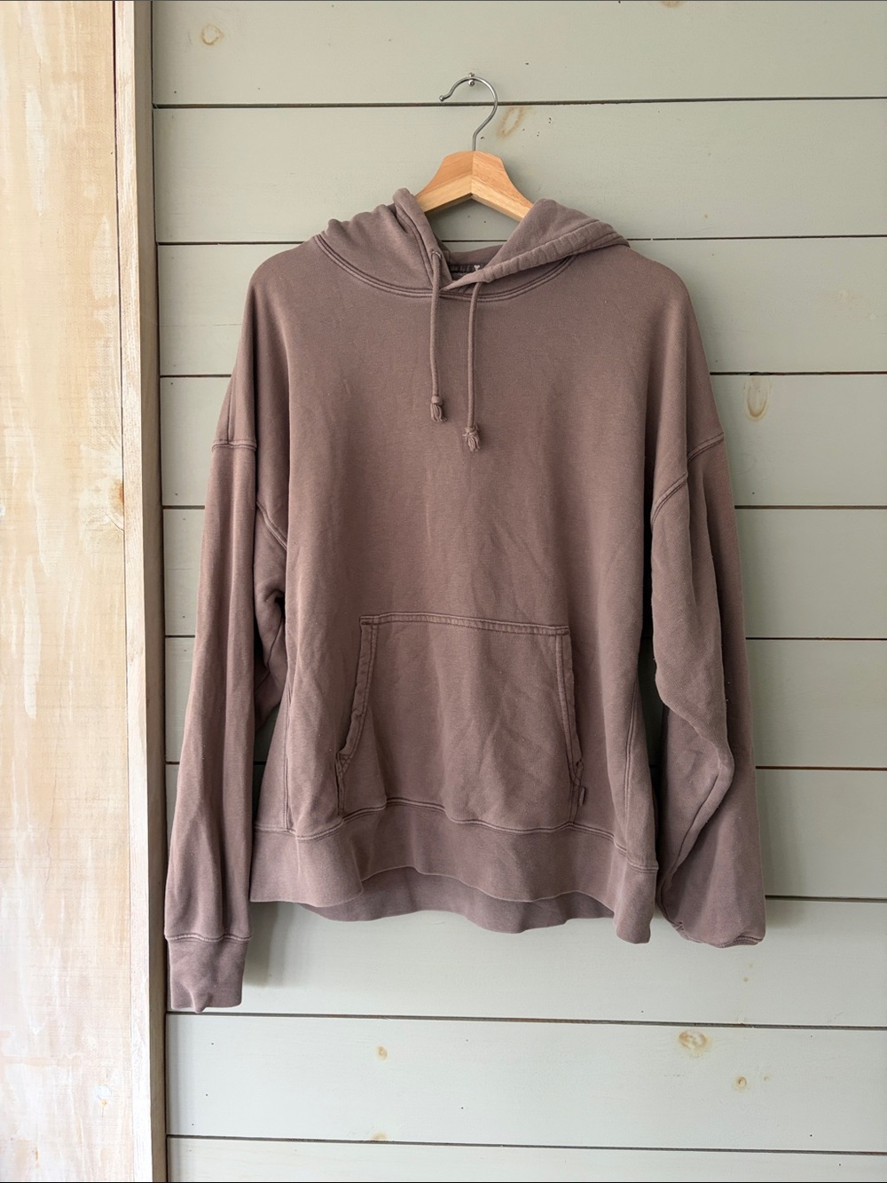 TNA Cozy Fleece Oversized Hoodie in Taupe/Mushroom Brown 🤎